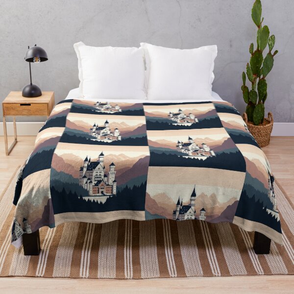 Item preview, Neuschwanstein Castle Minimalism Art Style designed and sold by artofuniverse.
