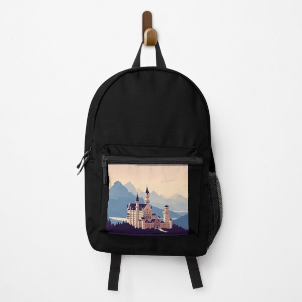 Item preview, Neuschwanstein Castle Minimalism Art Style designed and sold by artofuniverse.