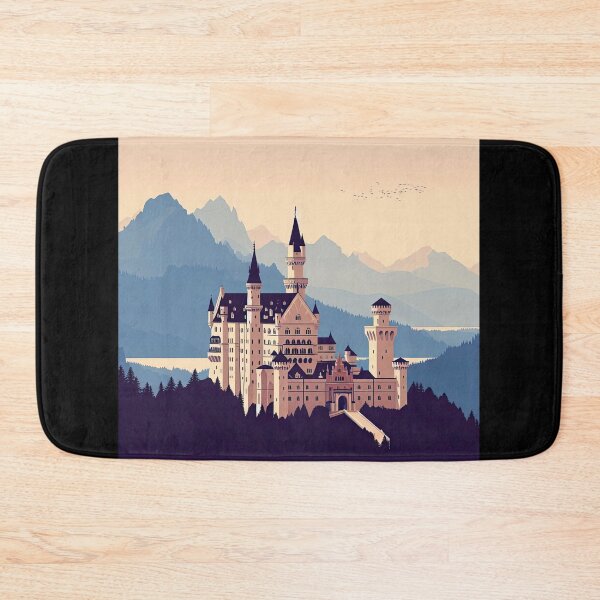 Item preview, Neuschwanstein Castle Minimalism Art Style designed and sold by artofuniverse.
