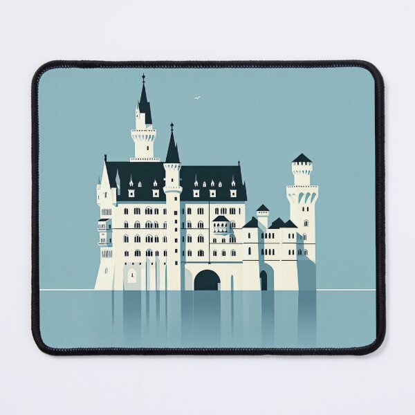 Item preview, Neuschwanstein Castle Minimalism Art Style designed and sold by artofuniverse.