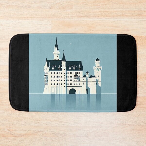 Item preview, Neuschwanstein Castle Minimalism Art Style designed and sold by artofuniverse.