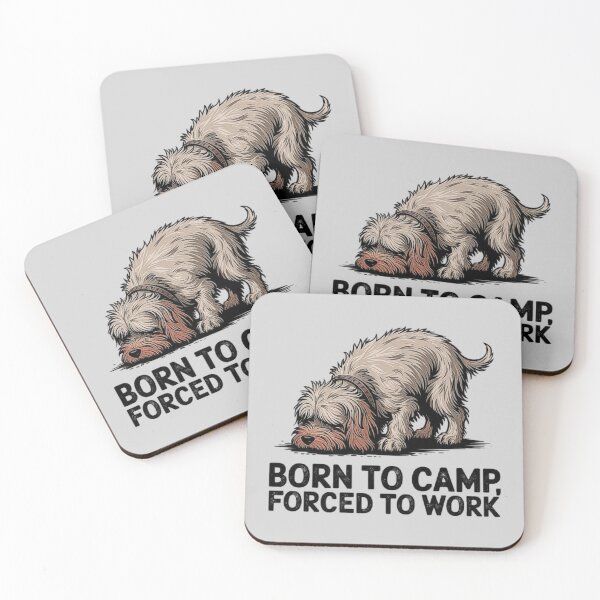 Item preview, Born to Camp, Forced to Work - Funny Camping Dog Design designed and sold by love3617.