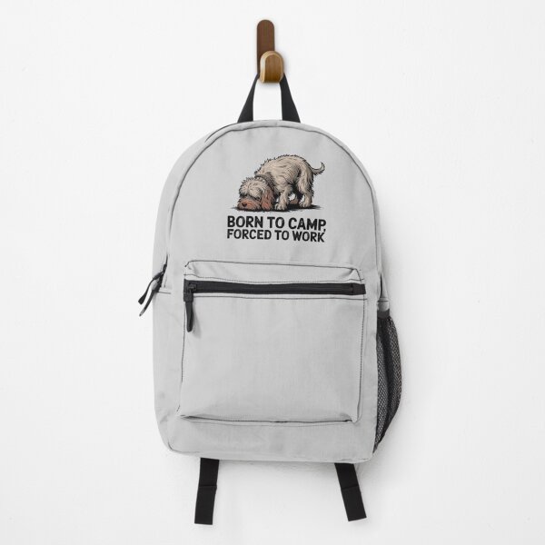 Item preview, Born to Camp, Forced to Work - Funny Camping Dog Design designed and sold by love3617.