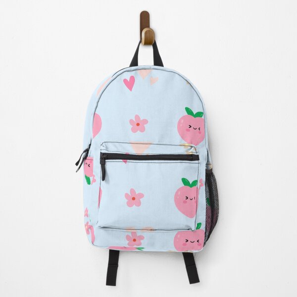Item preview, cute peach pink heart in blue pastel designed and sold by HoneyBlizz.