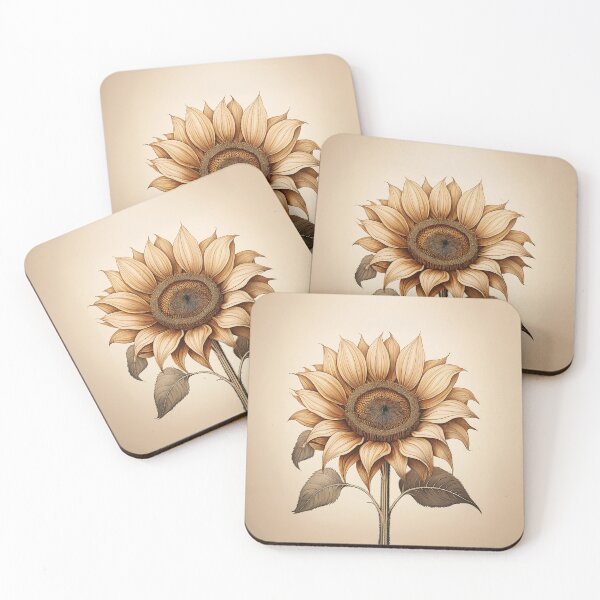 Item preview, A single sunflower sketched with anatomical precision, showing intricate details of the petals. designed and sold by HEMRO.