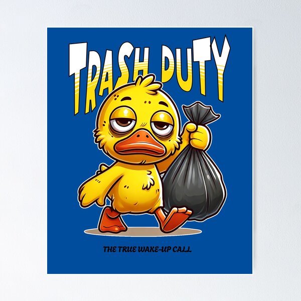 Item preview, Wake-Up Call with Trash designed and sold by celcino-studio.