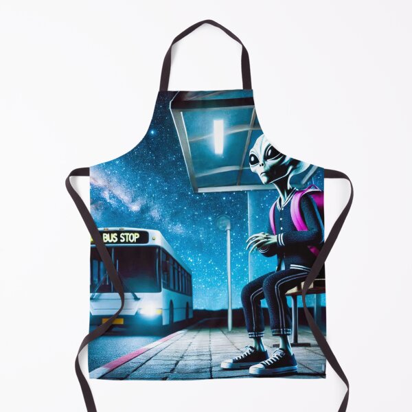 Item preview, Alien student waiting for bus in space designed and sold by Dogandesighn.