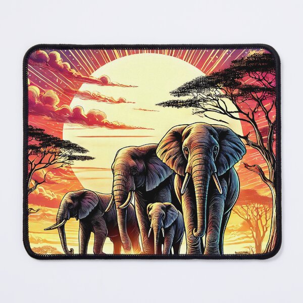 Item preview, Elephant Family Design: Strength and Unity in Harmony designed and sold by sanattasarim.