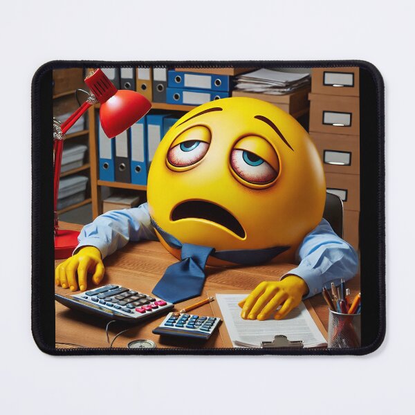 Item preview, Overworked Office Job Worker Emoticon designed and sold by Divine Ease.