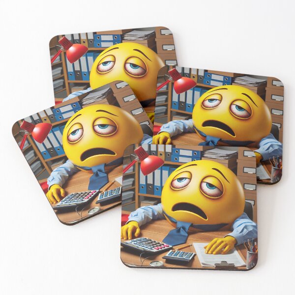 Item preview, Overworked Office Job Worker Emoticon designed and sold by Divine Ease.