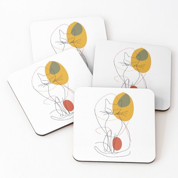 Item preview, Minimalist Cat Art - Modern Home Decor for Pet Lovers designed and sold by House Of Roza.