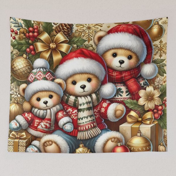 Item preview, Festive Bears in Christmas Attire designed and sold by aminz4.