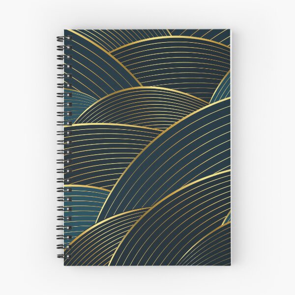 Item preview, Golden abstract waves designed and sold by OtterFactory.