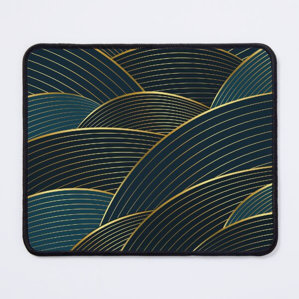 Item preview, Golden abstract waves designed and sold by OtterFactory.
