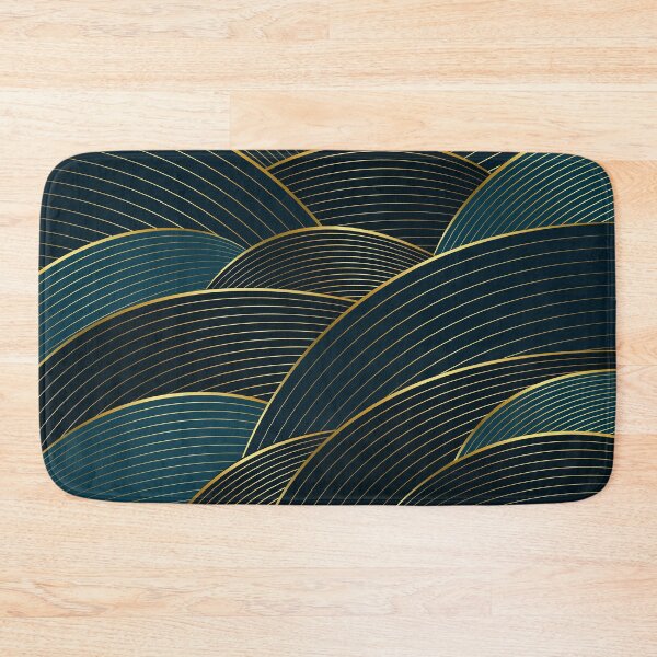 Item preview, Golden abstract waves designed and sold by OtterFactory.