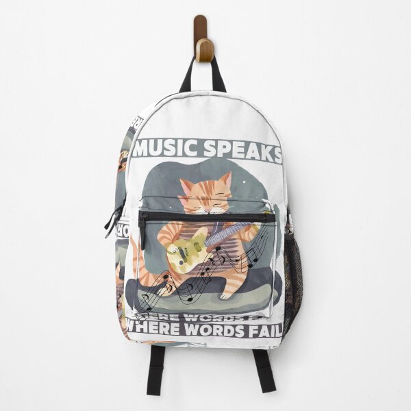 Item preview, Cat said Music Speaks where words fail designed and sold by Vibes-vintage.