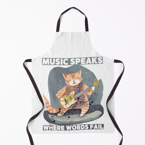 Item preview, Cat said Music Speaks where words fail designed and sold by Vibes-vintage.