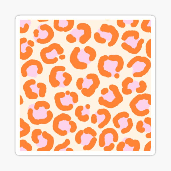 Item preview, Estampado de leopardo en naranja brillante y rosa: patrón animal divertido designed and sold by Studio Dotsch.