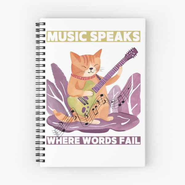 Item preview, Cat said Music Speaks where words fail designed and sold by Vibes-vintage.