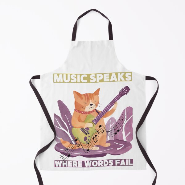 Item preview, Cat said Music Speaks where words fail designed and sold by Vibes-vintage.