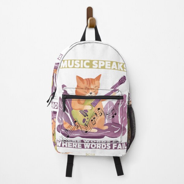 Item preview, Cat said Music Speaks where words fail designed and sold by Vibes-vintage.