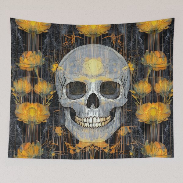 Item preview, Skull Design No 5. Pushing Up The Daisies. designed and sold by Shoot-The-Moon.