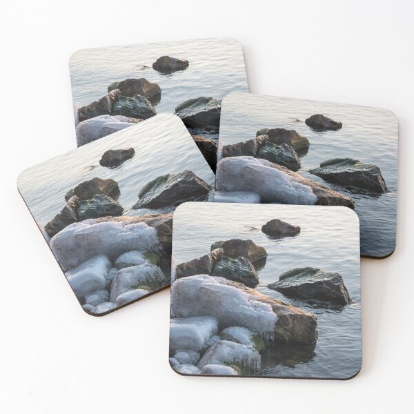 Item preview, Softly Lit Icy Boulders on the Shore of Lake Ontario designed and sold by Georgia Mizuleva.