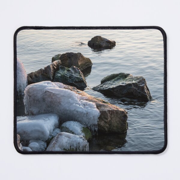 Item preview, Softly Lit Icy Boulders on the Shore of Lake Ontario designed and sold by Georgia Mizuleva.