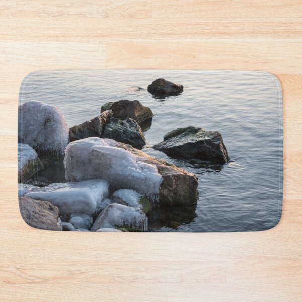 Item preview, Softly Lit Icy Boulders on the Shore of Lake Ontario designed and sold by Georgia Mizuleva.