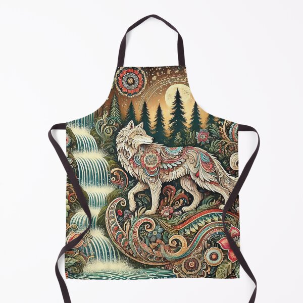 Item preview, Whimsical Wolf and Forest Waterfall designed and sold by alw951.
