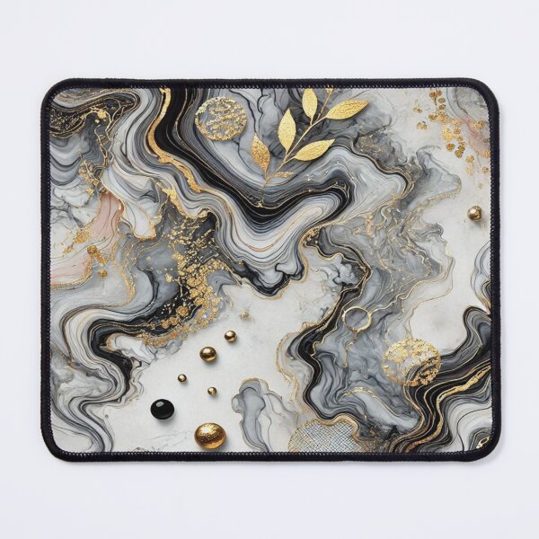 Item preview, Dark and light grey marble with gold highlights – pure elegance and art designed and sold by FotoworldEdel.