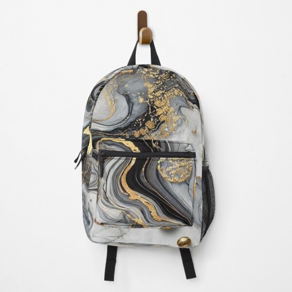 Item preview, Dark and light grey marble with gold highlights – pure elegance and art designed and sold by FotoworldEdel.