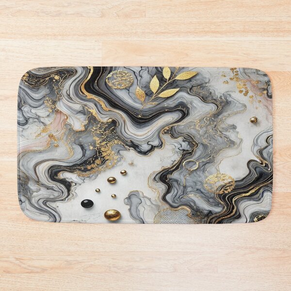 Item preview, Dark and light grey marble with gold highlights – pure elegance and art designed and sold by FotoworldEdel.