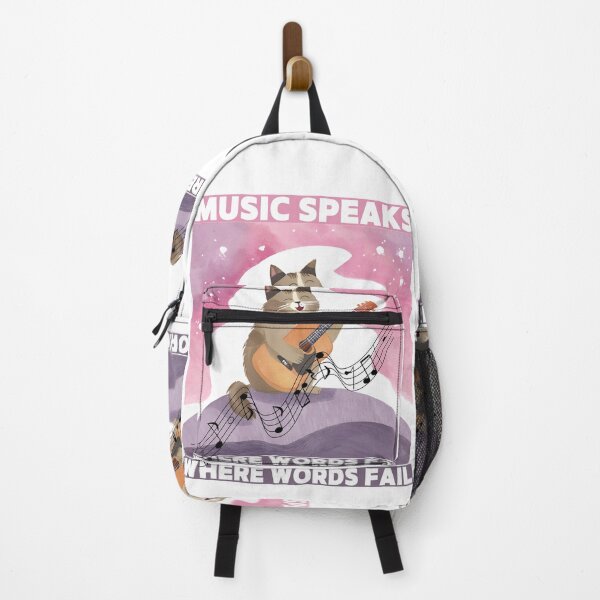 Item preview, Cat said Music Speaks where words fail designed and sold by Vibes-vintage.