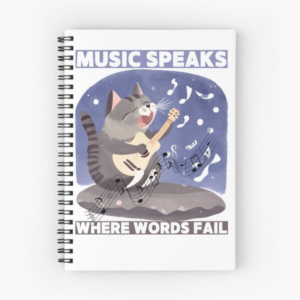 Item preview, Cat said Music Speaks where words fail designed and sold by Vibes-vintage.