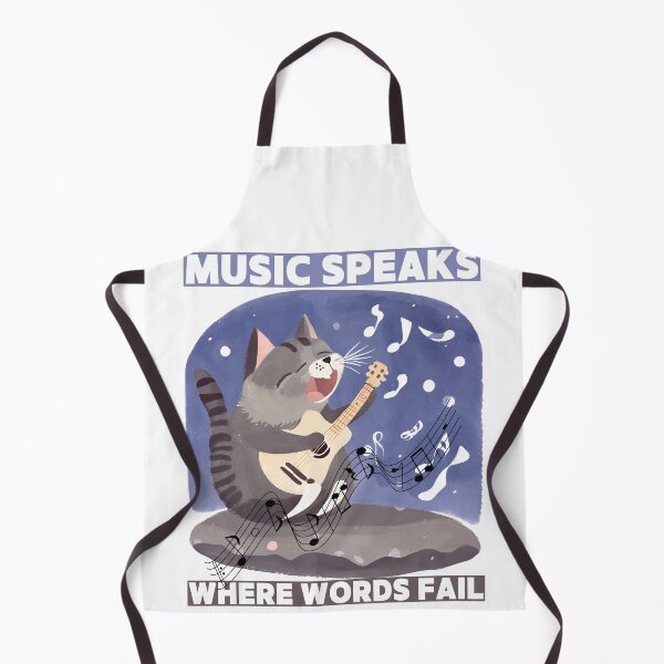 Item preview, Cat said Music Speaks where words fail designed and sold by Vibes-vintage.