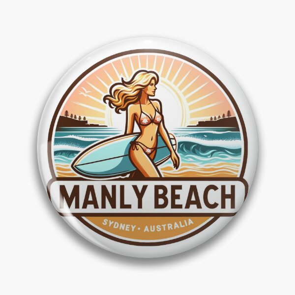 Item preview, Manly Beach Lady Surfer designed and sold by NB-ArtHouse.