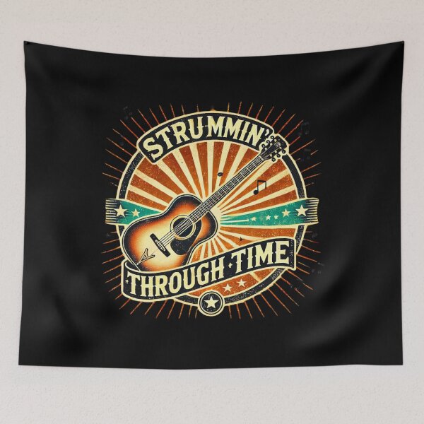 Item preview, Retro Guitar Flame Design for National Guitar Day designed and sold by BunBuntheDog-.