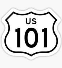 US Highway 101 (1961 cutout) | United States Highway Shield Sign Sticker