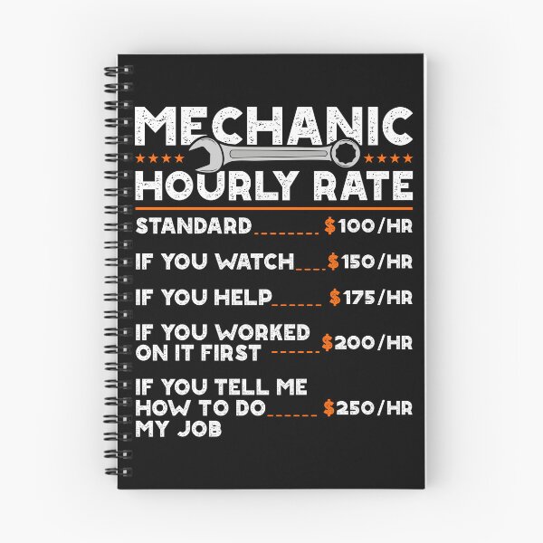 Item preview, Funny Auto Repair Mechanic Labor Rates Mechanic Hourly Rate designed and sold by AdelinaPi.