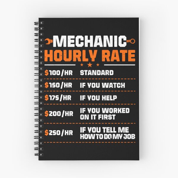 Item preview, Funny Auto Repair Mechanic Labor Rates Mechanic Hourly Rate designed and sold by AdelinaPi.