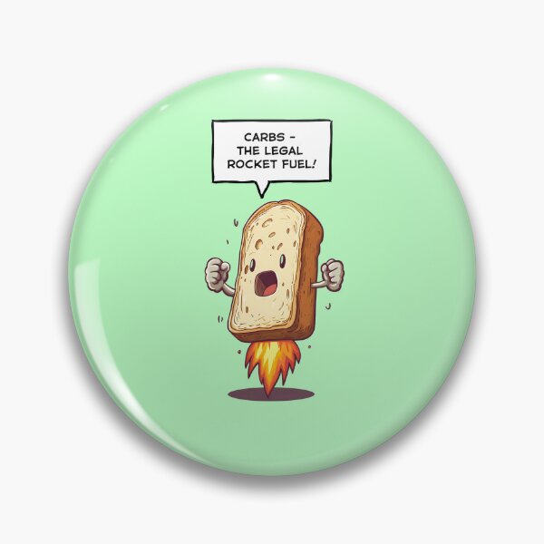 Item preview, Carb Loading Sticker – Energetic Rocket Toast Blast Off Design designed and sold by zax454.