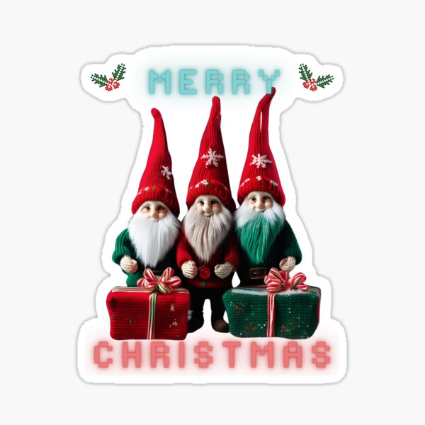 Item preview, Whimsical Gnome Trio Christmas Design designed and sold by ChicTrendz.