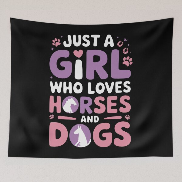 Item preview, Just a Girl Who Loves Horses and Dogs designed and sold by InsanseCreation.