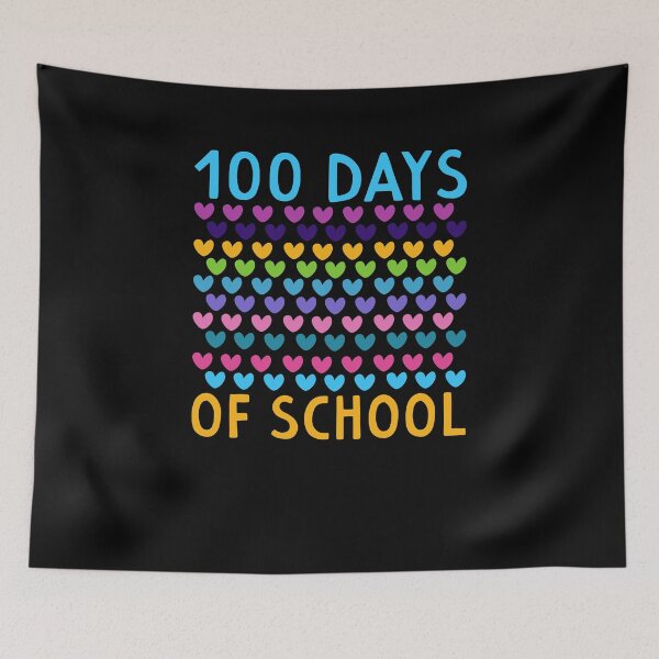 Item preview, 100 Days of School – Colorful Hearts Celebration designed and sold by Belhbib Art ⭐⭐⭐⭐⭐.