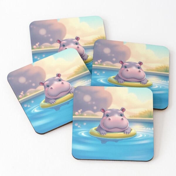 Item preview, Swimming hippo  designed and sold by Neranchara.
