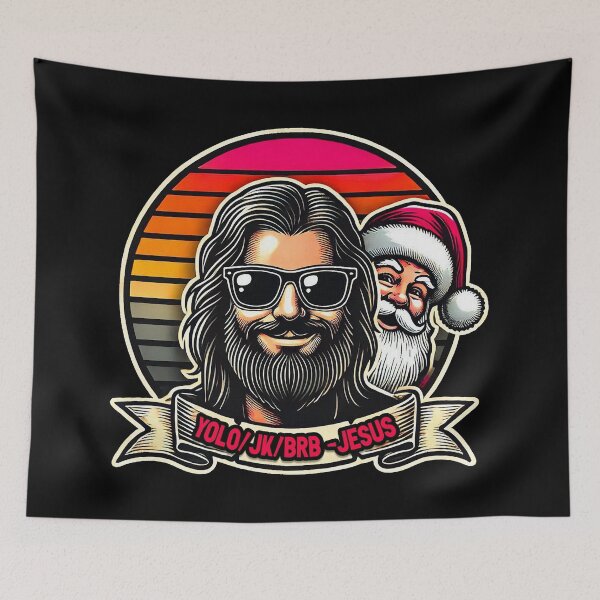 Item preview, YOLO JK BRB Jesus Christ Santa Claus designed and sold by plushism.