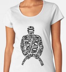 Graphique de nuage de mots de Jiu Jitsu brésilien T-shirt premium femme