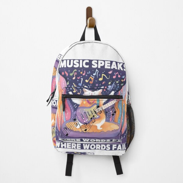 Item preview, Cat said Music Speaks where words fail designed and sold by Vibes-vintage.