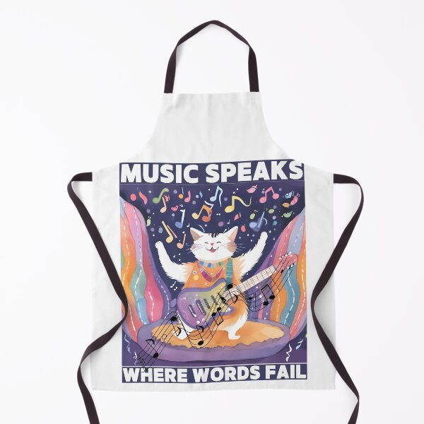 Item preview, Cat said Music Speaks where words fail designed and sold by Vibes-vintage.